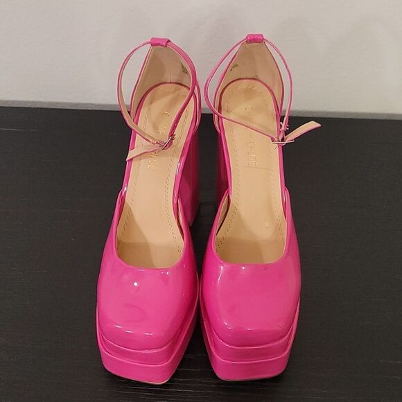 BRAND NEW CHASE +CHLOE WOLFE BLOCK  HIGH HEEL PLATFORM PUMP R2 - Picture 3 of 16